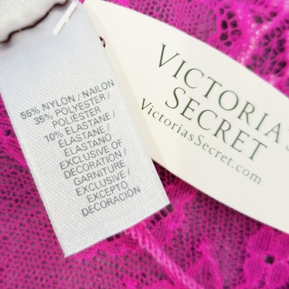 Victoria's Secret Vintage Cheekini Bikini Pink Lace Rhinestone Crystal Panty NWT - Picture 12 of 16